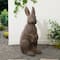 Glitzhome® 28" MGO Oversized Bronze Standing Rabbit Statue